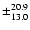 $\pm_{13.0}^{20.9}$