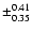 $\pm_{0.35}^{0.41}$