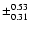 $\pm_{0.31}^{0.53}$
