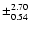 $\pm_{0.54}^{2.70}$