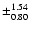 $\pm_{0.80}^{1.54}$