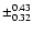 $\pm_{0.32}^{0.43}$