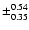 $\pm_{0.35}^{0.54}$