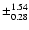 $\pm_{0.28}^{1.54}$
