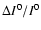 $\Delta I^{0}/I^{0}$
