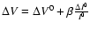$\Delta V=\Delta V^{0}+\beta \frac{\Delta I^{0}}{I^{0}}$