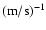 ${\rm (m/s)^{-1}}$