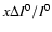 $x \Delta I^{0}/I^{0}$