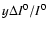 $y\Delta I^{0}/I^{0}$