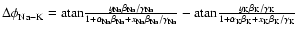 $\Delta \phi_{\rm Na-K} =
{\rm atan} \frac{y_{\rm Na} \beta _{\rm Na} /\gamma _...
...}
{1+\alpha _{\rm K}\beta _{\rm K} + x_{\rm K} \beta _{\rm K} /\gamma _{\rm K}}$