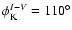 $\phi^{I-V}_{\rm K}=110^{\circ}$
