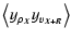 $\displaystyle %
\left<y_{\rho_{\vec{X}}} y_{v_{\vec{X}+\vec{R}}} \right>$