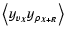 $\displaystyle %
\left<y_{v_{\vec{X}}} y_{\rho_{\vec{X}+\vec{R}}} \right>$