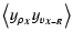 $\displaystyle \left<y_{\rho_{\vec{X}}} y_{v_{\vec{X}-\vec{R}}} \right>$