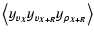 $\displaystyle \left<y_{v_{\vec{X}}} y_{v_{\vec{X}+\vec{R}}} y_{\rho_{\vec{X}+\vec{R}}}\right>$