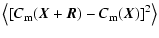 $\displaystyle \left<\left[C_{\rm m}(\vec{X}+\vec{R})-C_{\rm m}(\vec{X})\right]^2\right>$
