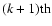 $(k+1){{\rm th}}$