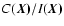 $C(\vec{X)}/I(\vec{X)}$