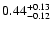 $\rm0.44_{-0.12}^{+0.13}$