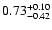 $\rm0.73_{-0.42}^{+0.10}$