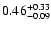 $\rm0.46_{-0.09}^{+0.33}$