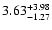 $\rm 3.63_{-1.27}^{+3.98}$