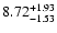 $\rm 8.72_{-1.53}^{+1.93}$