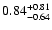 $\rm0.84_{-0.64}^{+0.81}$