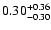 $\rm0.30_{-0.30}^{+0.36}$