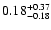 $\rm0.18_{-0.18}^{+0.37}$