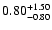 $\rm0.80_{-0.80}^{+1.50}$