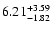 $\rm 6.21_{-1.82}^{+3.59}$