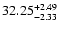 $\rm 32.25_{-2.33}^{+2.49}$