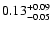 $\rm0.13_{-0.05}^{+0.09}$