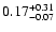 $\rm0.17_{-0.07}^{+0.31}$