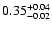 $\rm0.35_{-0.02}^{+0.04}$