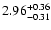 $\rm 2.96_{-0.31}^{+0.36}$