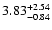 $\rm 3.83_{-0.84}^{+2.54}$