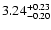 $\rm 3.24_{-0.20}^{+0.23}$