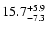 $\rm 15.7_{-7.3}^{+5.9}$