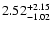 $\rm 2.52_{-1.02}^{+2.15}$