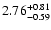 $\rm 2.76_{-0.59}^{+0.81}$