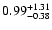 $\rm0.99_{-0.38}^{+1.31}$