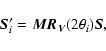 \begin{displaymath}\vec{S}_i' = \vec{M} \vec{R_V}(2\theta_i)\vec{S},
\end{displaymath}