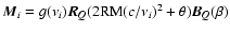 $\vec{M}_i=g(\nu_i) \vec{R_Q}(2{\rm
RM}(c/\nu_i)^2+\theta) \vec{B_Q}(\beta)$