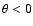$\theta < 0$