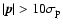 $\vert\vec{p}\vert > 10
\sigma_{\rm p}$