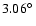 $3.06\hbox{$^\circ$ }$