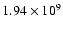 $1.94\times 10^{9}$