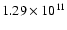 $1.29\times 10^{11}$